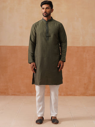 Men's Embroidered Waistcoat and Kurta Pyjama.