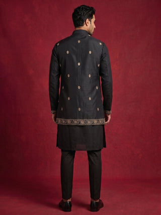 Men's Embroidered Waistcoat and Kurta Pyjama
