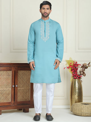 Men's Embroidered Waistcoat and Kurta Pyjama.