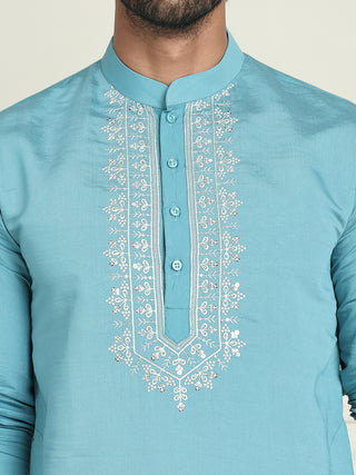 Men's Embroidered Waistcoat and Kurta Pyjama.