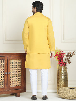 Men's Embroidered Waistcoat and Kurta Pyjama.