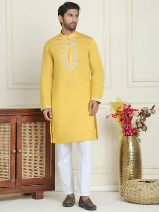 Men's Embroidered Waistcoat and Kurta Pyjama.