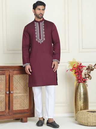 Men's Embroidered Waistcoat and Kurta Pyjama.