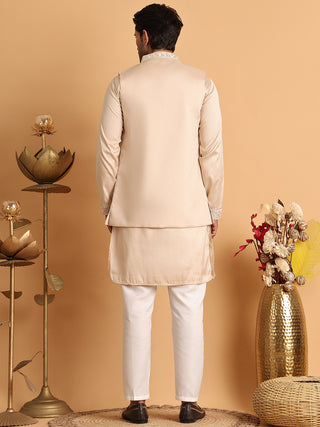 Embroidered Waistcoat and Kurta Pyjama For Men