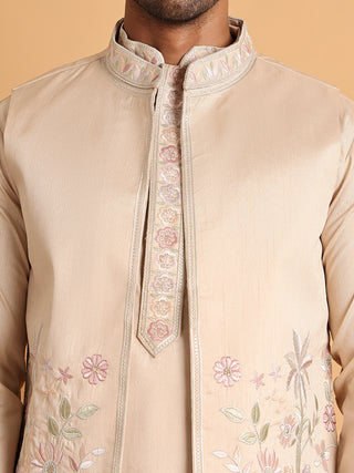 Embroidered Waistcoat and Kurta Pyjama For Men