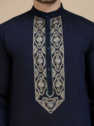 Embroidered Waistcoat and Kurta Pyjama For Men