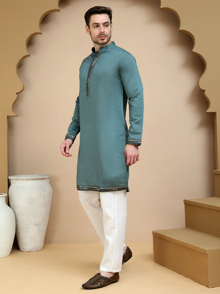 Embroidered Waistcoat and Kurta Pyjama For Men
