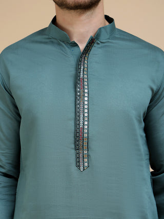 Embroidered Waistcoat and Kurta Pyjama For Men