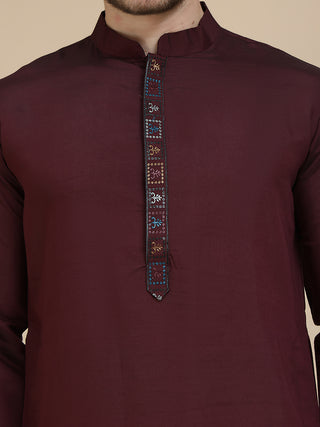 Embroidered Waistcoat and Kurta Pyjama For Men