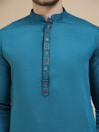 Embroidered Waistcoat and Kurta Pyjama For Men