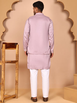 Ethnic Kurta Set with Multicolor Embroidery Jacket