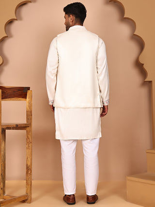 Ethnic Kurta Set with Multicolor Embroidery Jacket