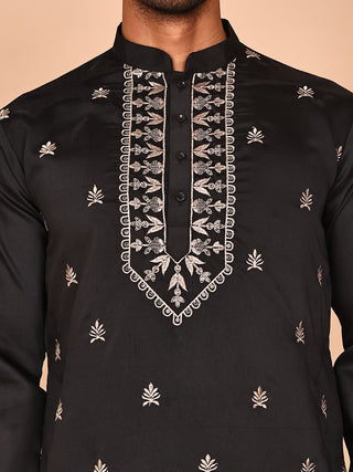 Embroidered Jacket with Classic Olive Kurta Set
