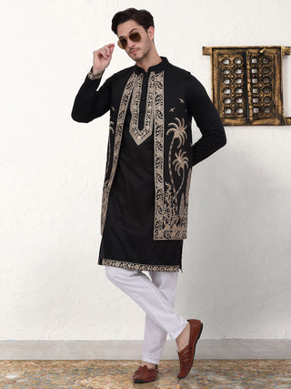 Men's Embroidered Waistcoat and Kurta Pyjama