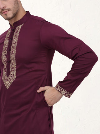 Men's Embroidered Waistcoat and Kurta Pyjama