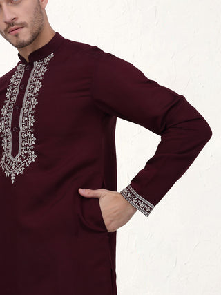 Men's Embroidered Waistcoat and Kurta Pyjama