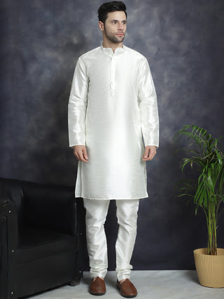 Men's Embroidred Nehru Jacket With Solid Kurta Pyjama