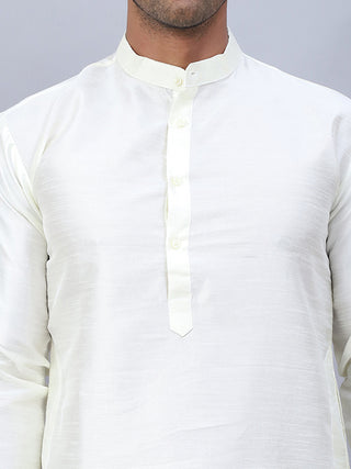 Embroidered Nehru Jacket With Solid Kurta Pyjama Set