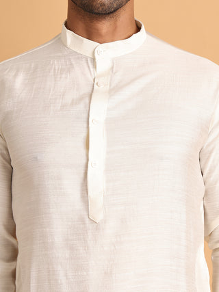 Men's Embroidered & Velvet Nehru Jacket With Solid Kurta Pyjama