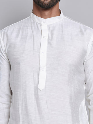 Embroidered Nehru Jacket With Solid Kurta Pyjama