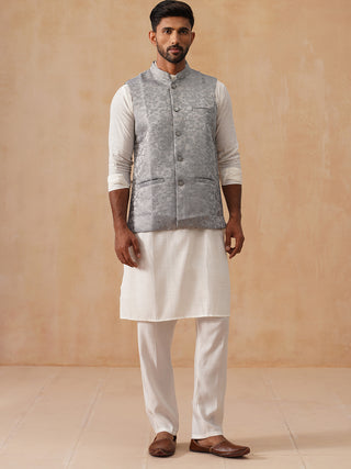 Nehru Jacket with Kurta Pyjama for Men