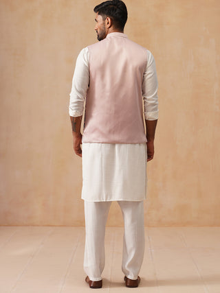 Embroidered Nehru Jacket with Kurta Pyjama Set