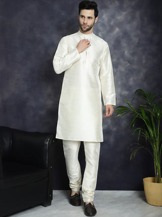 Men's Sequins and Embroidred Nehru Jacket With Solid Kurta Pyjama