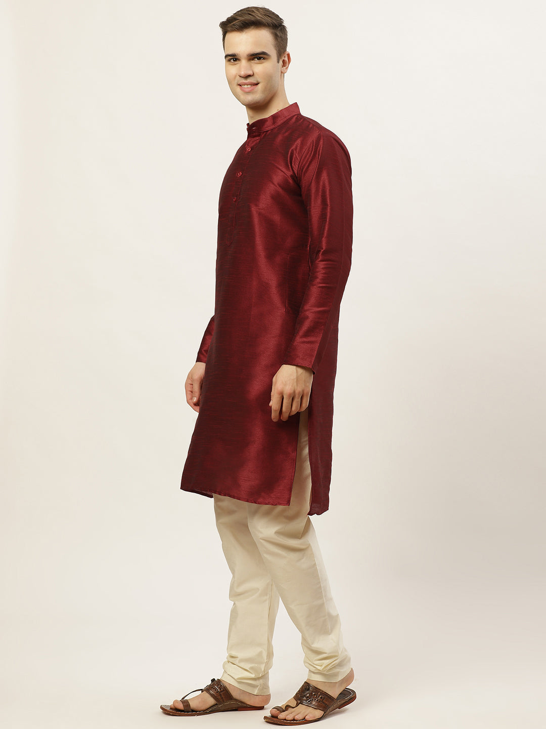 Men's Printed Nehru Jacket and Kurta Pyjama Set