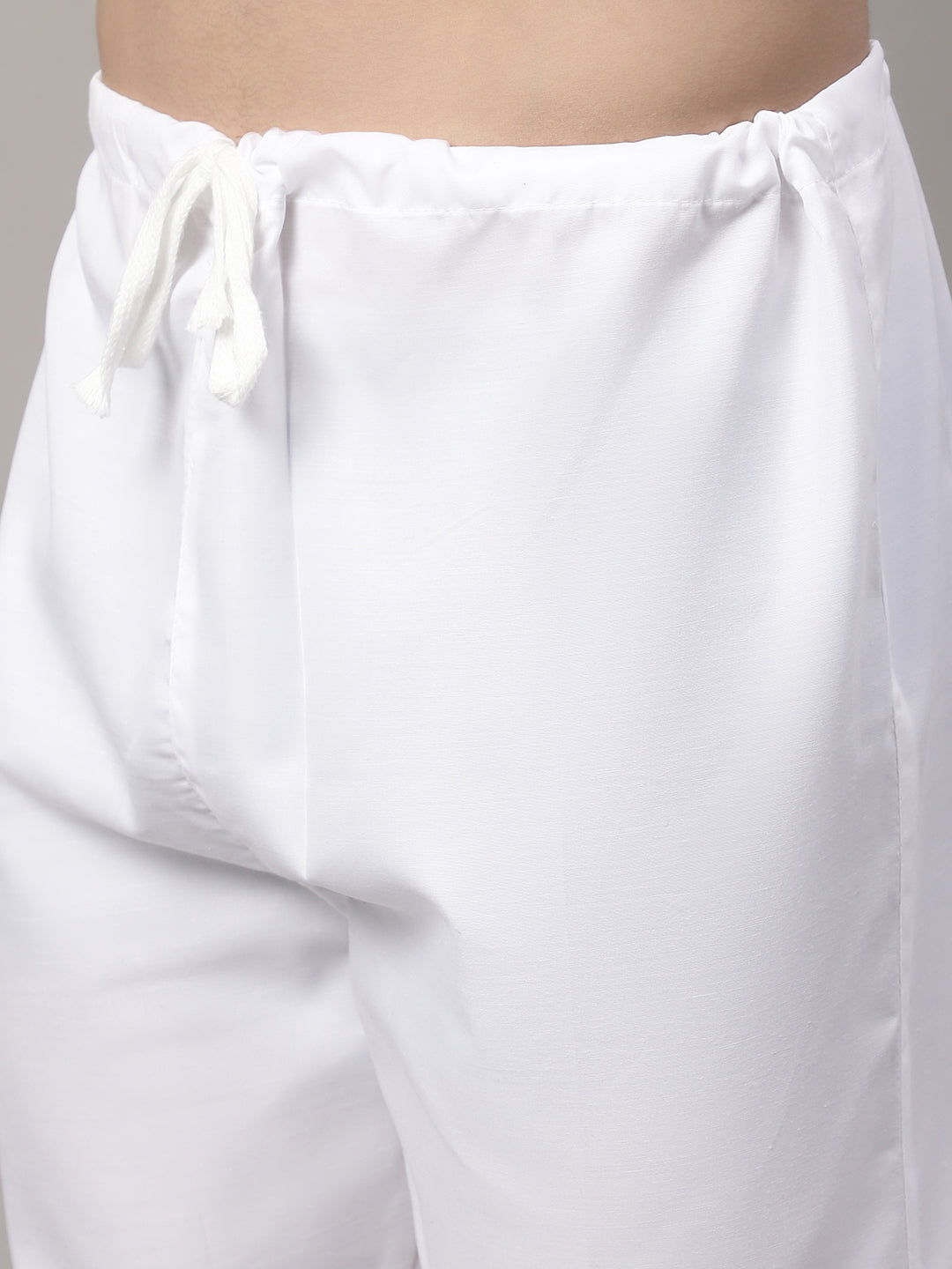 Men off-White Solid Kurta Pyjama with  Golden Woven Design Nehru Jacket