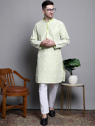 Sequin Embroidered Silk Blend Kurta with Pyjamas