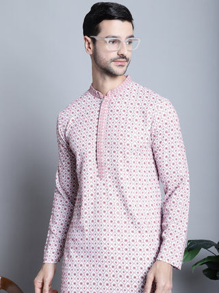 Men's Chikankari Embroidered Kurta with Pyjama