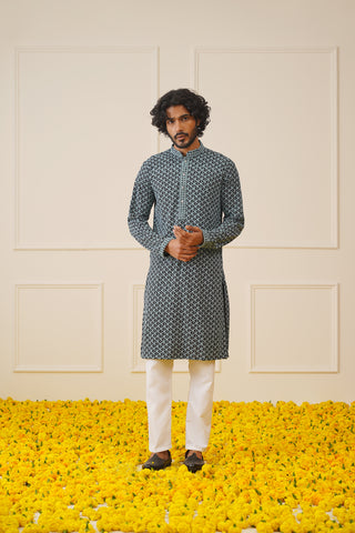 Men's Sequins Embroidered Kurtas