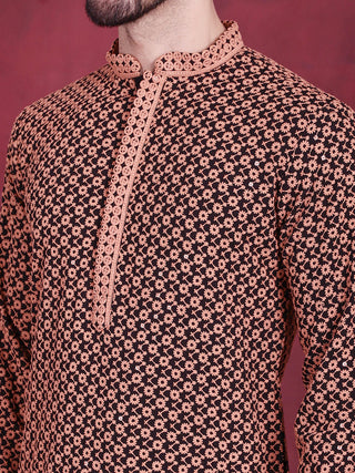 Men's Sequins Embroidered Kurta with Pyjama