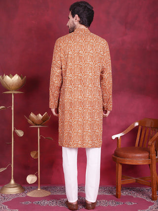 Men's Digital Printed Kurta with Pyjama