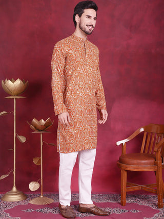 Men's Digital Printed Kurta with Pyjama