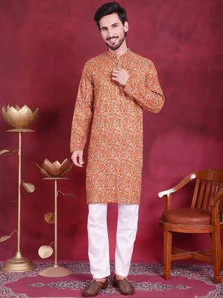 Men's Digital Printed Kurta with Pyjama