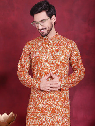 Men's Digital Printed Kurta with Pyjama