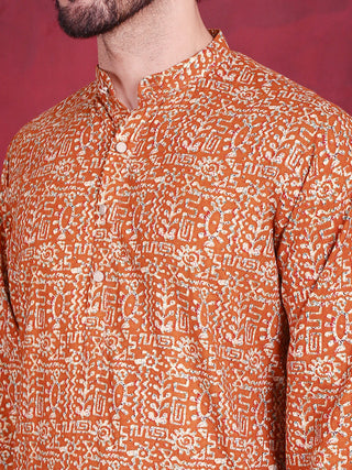 Men's Digital Printed Kurta with Pyjama