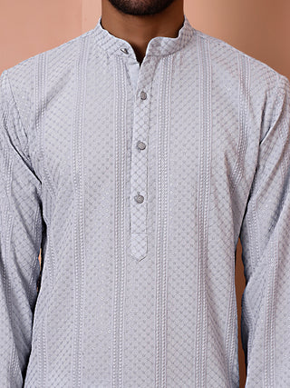 Men's Sequins Embroidered Kurta with Pyjama