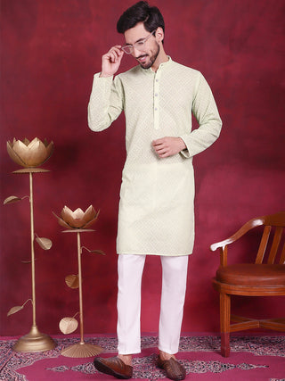 Chikankari Embroidered Kurta with Pyjama