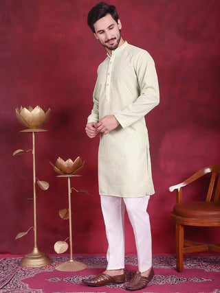 Chikankari Embroidered Kurta with Pyjama