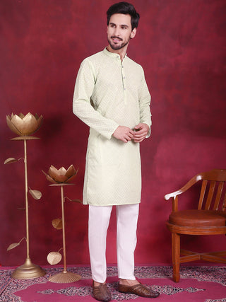 Chikankari Embroidered Kurta with Pyjama