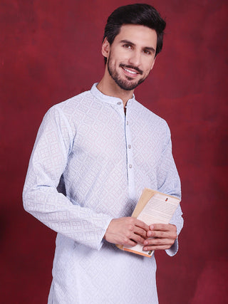 Chikankari Embroidered Kurta with Pyjama