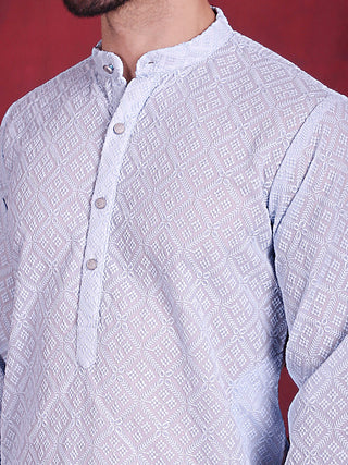 Chikankari Embroidered Kurta with Pyjama