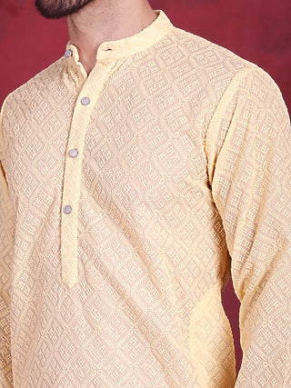 Chikankari Embroidered Kurta with Pyjama