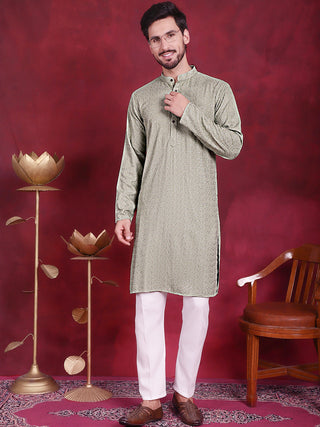 Sequins Chikankari Kurta with Pyjama