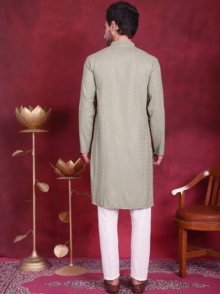 Sequins Chikankari Kurta with Pyjama