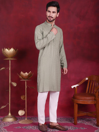 Sequins Chikankari Kurta with Pyjama