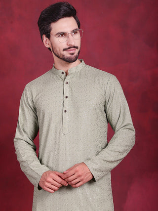 Sequins Chikankari Kurta with Pyjama