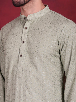 Sequins Chikankari Kurta with Pyjama